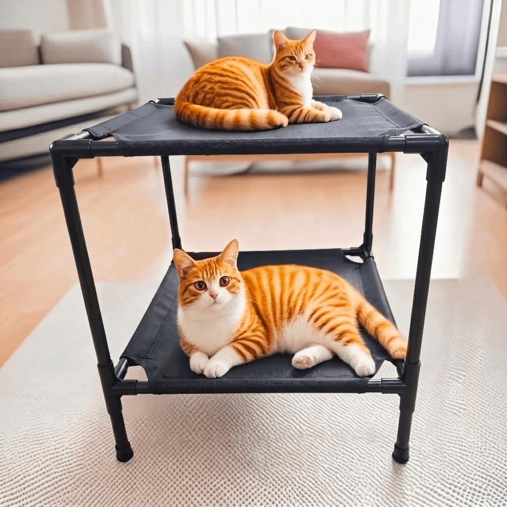 Removable Elevated Pet Bed Double Layer Pet Cot Bed Pets Furniture Cat Sleeping Bed Indoor Use