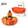 Resin Table Centerpiece Halloween Candy Bowl Pumpkin Ghost Shaped Dish Spooky Serving Novelty Snack Tray for Cookie Dessert Party Trick