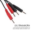 Electrode Wire 2.5mm Right Angle Plug 4 In 1 Pin Type Electrode Cable for Massager 4.6ft 5pcs