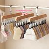 Wooden Hanger For Hats Clothing Vertical Storage Space Saving Organizers With Stainless Steel Construction