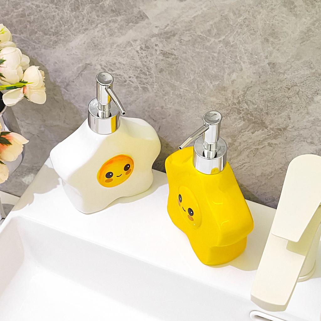 280ml Star Lotion Bottle Household Bathroom Shampoo and Shower Gel Press-type Dispensing Bottle Ceramic Bottle Soap Dispenser