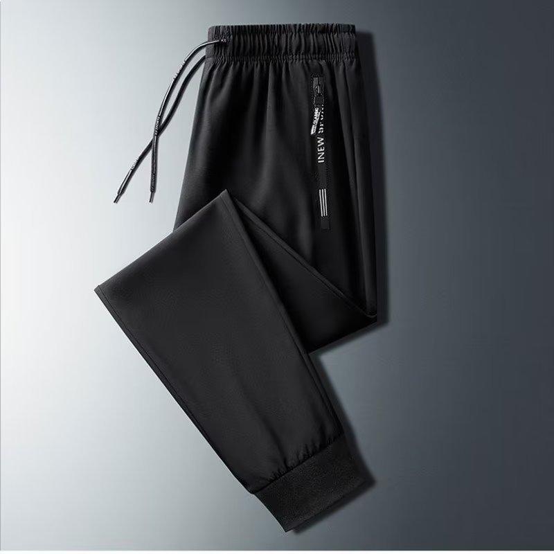 Sweatpants Men's Autumn and Winter New Fleece Thickened Large Size Zipper Casual Pants