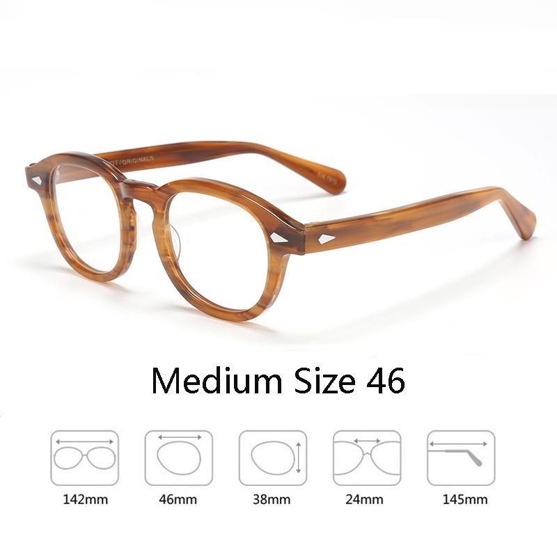

Men s Spectacle Frame Style Glasses Transparent Lens Johnny Depp Brand designer Computer Male Round Vintage