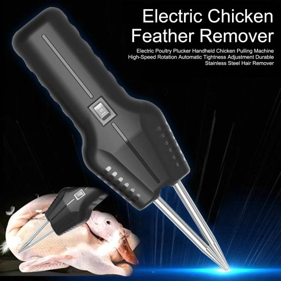 Electric Poultry Plucker Handheld Chicken Pulling Machine High-Speed Rotation Automatic Tightness Adjustment Stainless Steel Hair Remover