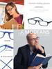 MODFANS Reading Glasses - 4 Pairs Fashion Readers Narrow Frame Spring Hinge For Men Women