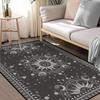 Sun and Moon Rug Boho Celestial Area Rugs for Bedroom Dorm Living Room Bohemian Occult Crescent Solar Stars Galaxy Floor Mat
