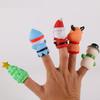 5 Teile/satz Weihnachten Finger Puppen Silikon Elch Santa Claus Schneemann Weihnachtsbaum Charakter Spielzeug Rolle-Spielen Storytelling Lernen Finger Puppet Spielzeug