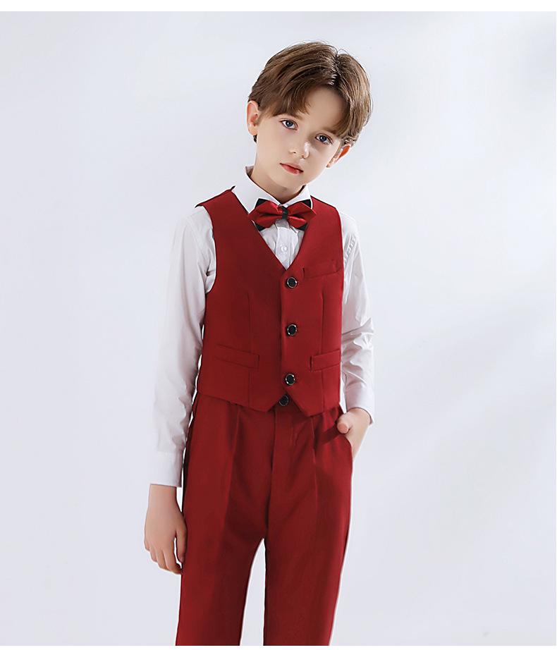 Boys' Academy Style Solid Color Vest for Formal Events and Page Boys