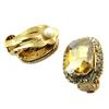 Les Trésors De Lily [P4980] - Golden Amber 'Sissi' Designer Clips - 18x15 Mm