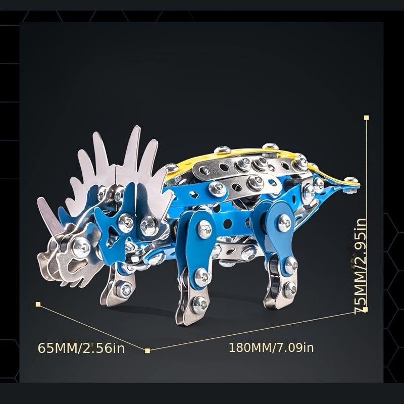 Teenagers Diy Metal Assembly Nut Combination Assembly Disassembly Dinosaur Engineering Vehicle 3D Stereoscopic Model Ornament