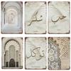 Islamische Beige Landschaft Kunst Poster Drucke Moschee Marokko Wand Metall Zeichen Böhmen Bild für Wohnzimmer Kaffee Bar