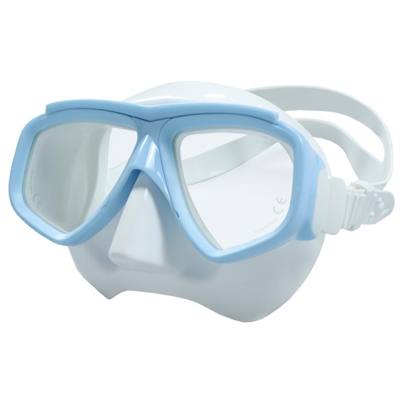 Waterproof Tempered Glass Double Lens CE Certified Spearfishing Freediving Snorkeling Mask M/L Size