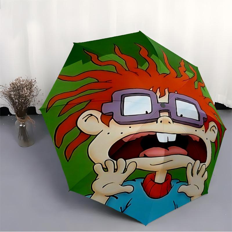 Rugrats Home Essential Cute Cartoon Umbrella, Portable Folding Umbrella Suitable for All Seasons A0821087