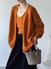 Juzhi Women's High Neck Loose Knit Pullover Sweater for Autumn/Winter - Long Sleeve, High-End Feel