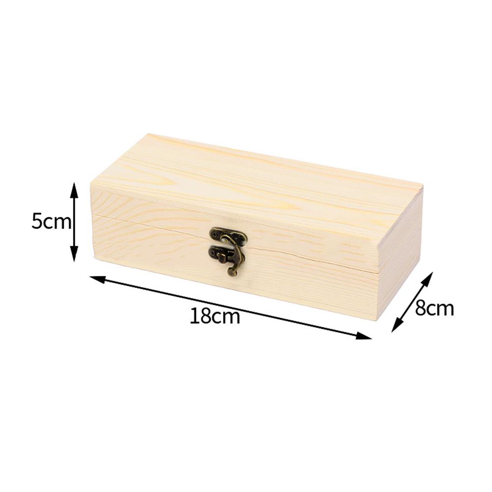 

Wooden Storage Box Jewelry Box S M L Multifunction Desktop Pine Wood Storage Case Decoration Wooden Hinged Craft DIY Gift-Boxes