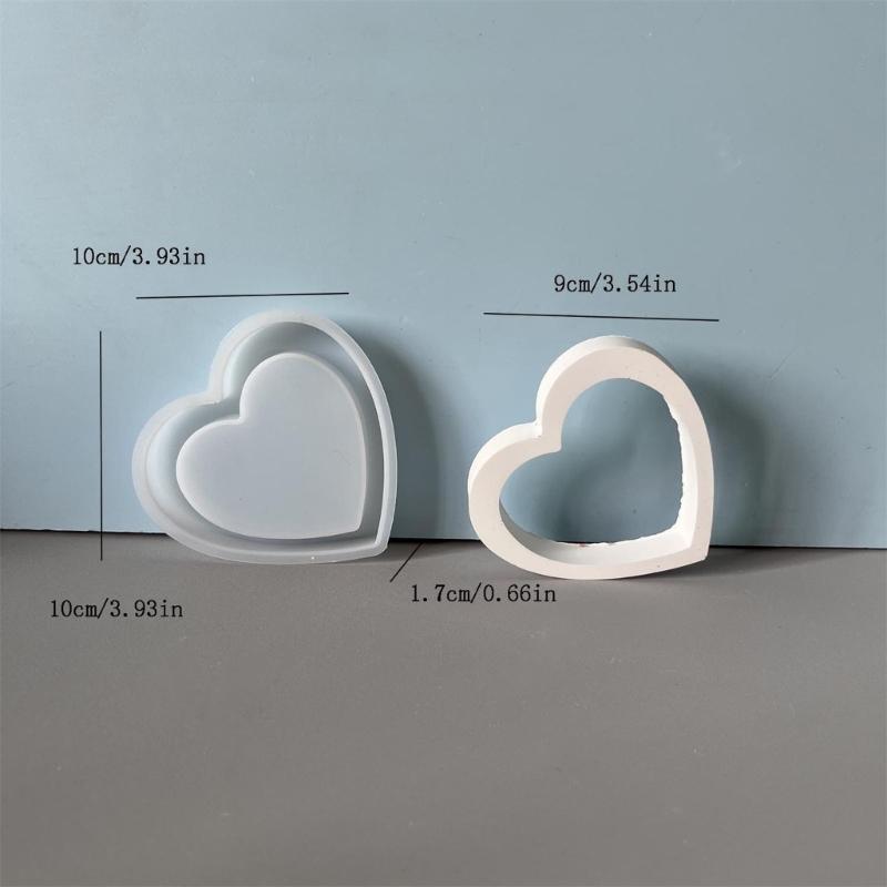 Romance Heart Shaped Silicone Mould for Wedding Valentines Candle Making and Craft Supplies