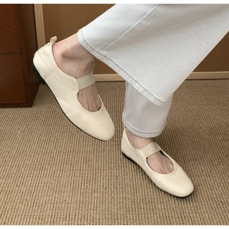 New Fashion Autumn Women Flat Heel Shoes Fashion Round Toe Shallow Slip on Mary Jane Shoes Soft Flat Casual Dress Single Shoes