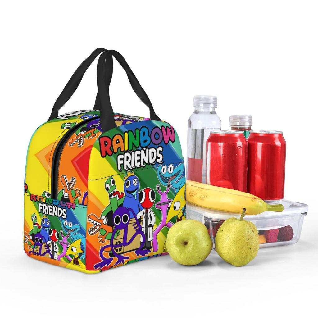 R-Rainbowed Friend Accessories Insulated Lunch Bag For School Office Food Container Portable Thermal Cooler Lunch Box