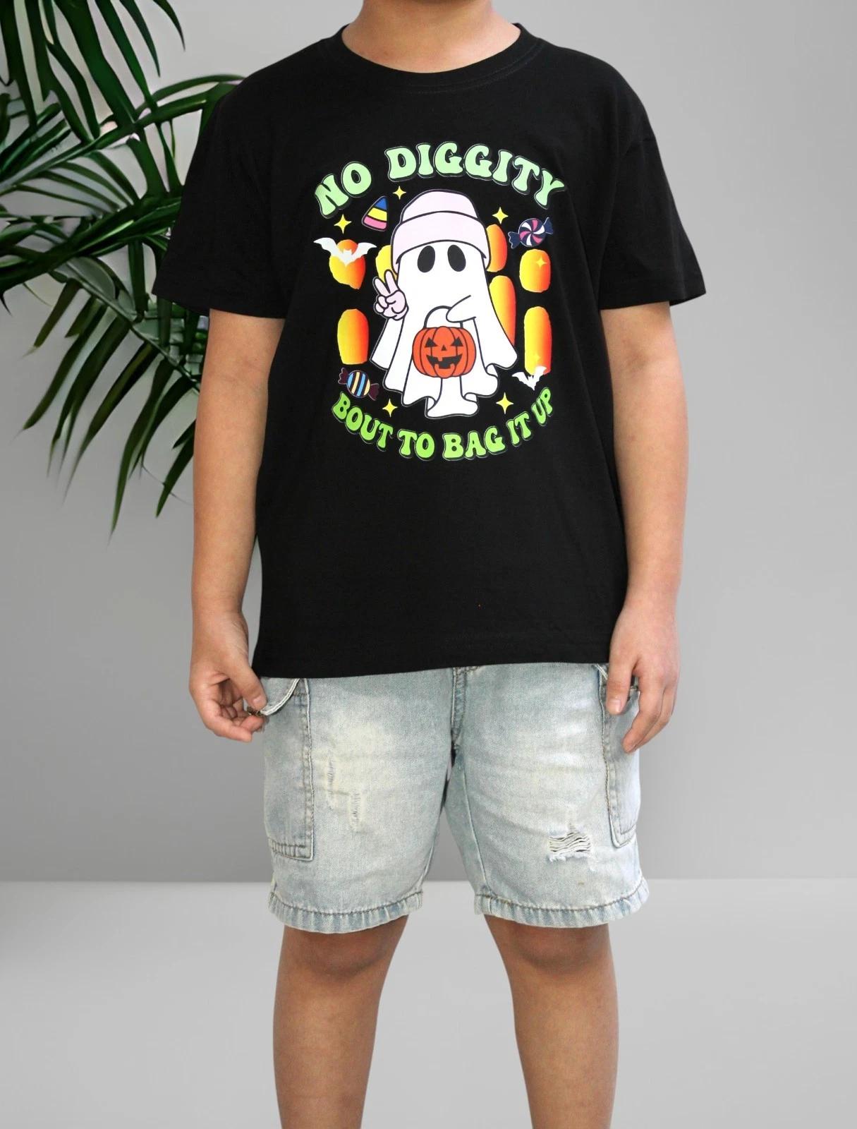 

Children Short Sleeve *HALLOWEEN* Cartoon Printing Casual T-Shirt UNISEX A49 150