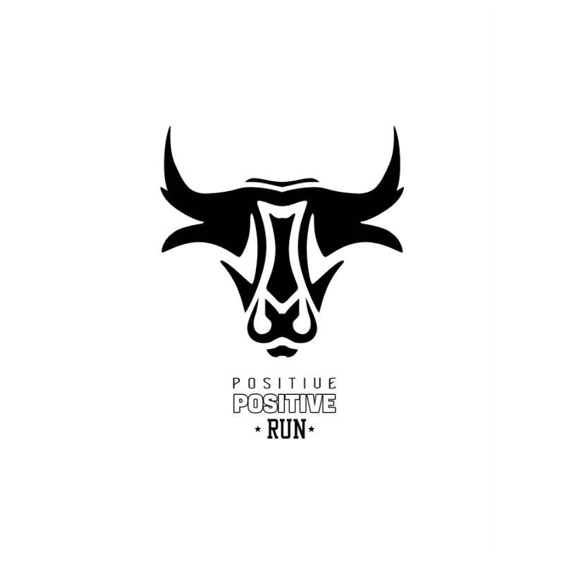 European Size Men's Bull Animal Pattern Casual Round Neck Short Sleeve T-Shirt for Spring, Summer, and Autumn