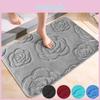 Engraving Flower Bath Mat Bathroom Nonslip Carpets In Wash Basin Bathtub Side Floor Rug Shower Room Doormat Memory Foam 3d Pad