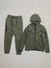 Tuta sportiva casual da uomo 2024 con cappuccio e zip laterale
