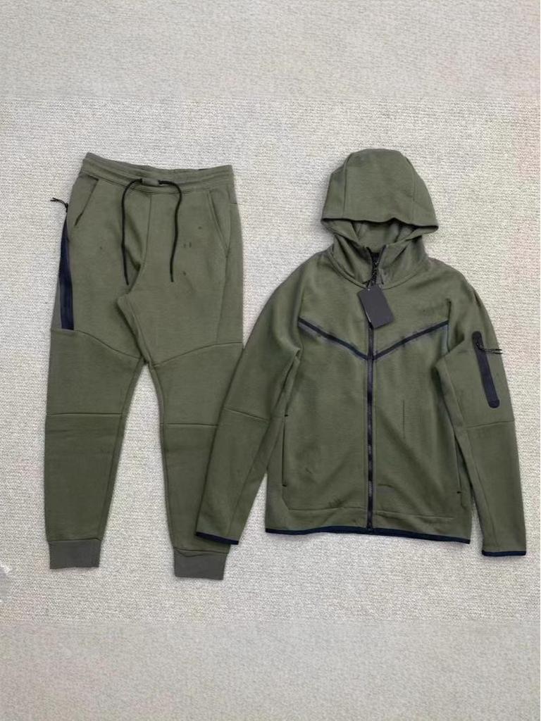 Tuta sportiva casual da uomo 2024 con cappuccio e zip laterale