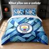 Manchester City Design Sengetøy Sengetøysett 1 Dynetrekk + 2 Putevar Mykt Pustende Husholdnings Sengetøy