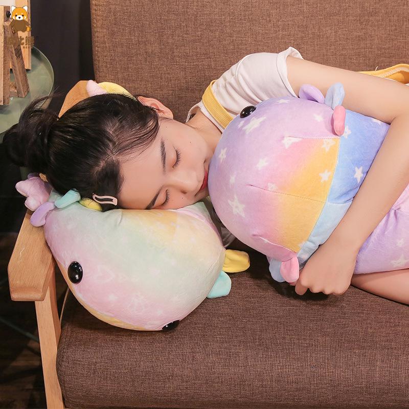 Plush Hexagonal Soft Salamander & Dinosaur Fish Throw Pillow Doll