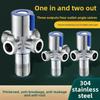For Toilet Basin Water Heater G1/2 Stainless Steel Angle Valve Thread Triangle Valve Hot and Cold Water Valve Bathroom Connector