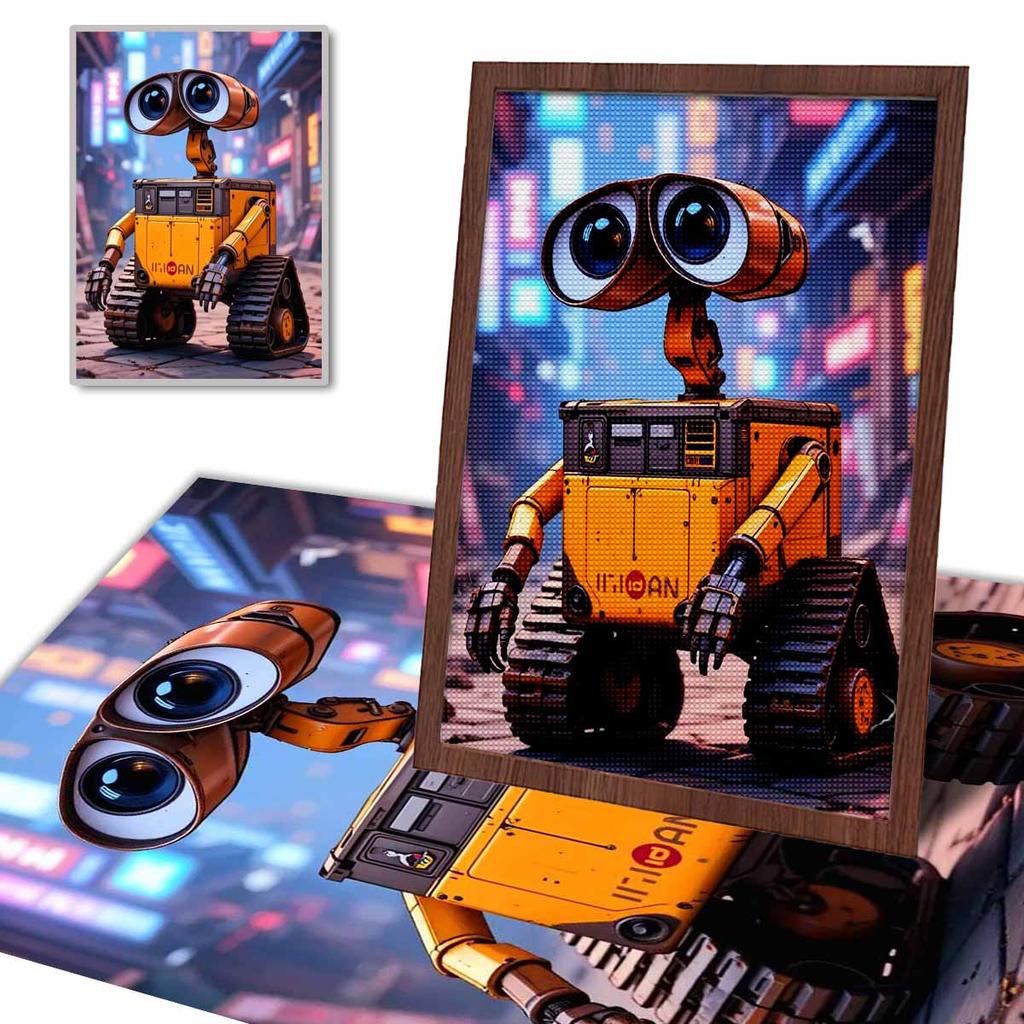 Full Round Diamond Painting Poor Wall-e Art Rhinestone Picture Mosaic DIY 5D Cross Stitch Embroidery Home Decoration