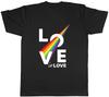 Gay Pride Month Unisexs TShirt Love Is Love Rainbow Thunderbolt Tee Gift