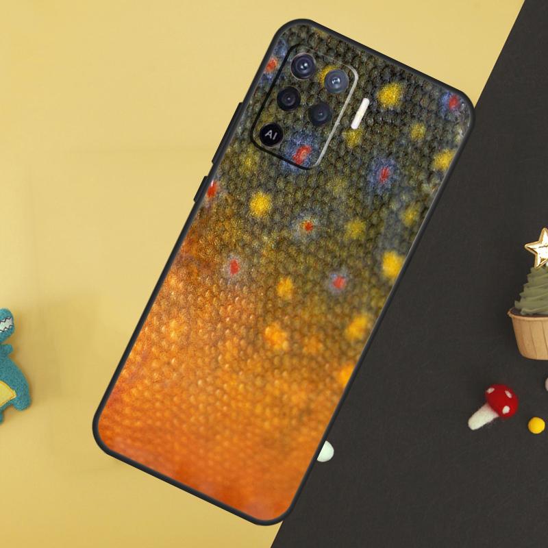 Braune Forelle Fliegenfischer-Etui Für Oppo A5 Pro A6 A15 A16 A76 A96 A17 A57 A98 A58 A78 A18 A38 A54 A74 A94 A40 A60 A80