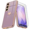 Heart Case - BOOLING - for Samsung Galaxy S26 Plus - Shockproof Scratch-Resistant - Purple - 2 Glasses
