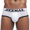 Briefs JOCKMAIL Removable Front and Back Sponge Padded Men's Briefs Breathable Mesh Material Ground Low Waist Fashion Sports Hip Adjustment Underwear