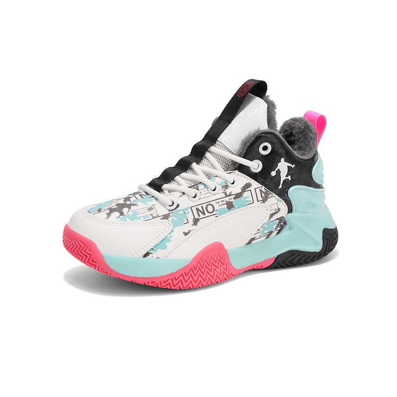 Kobe Kids Winter Basketball Shoes for Boys - Velvet Warm, Trendy Sports Sneakers for Primary Students