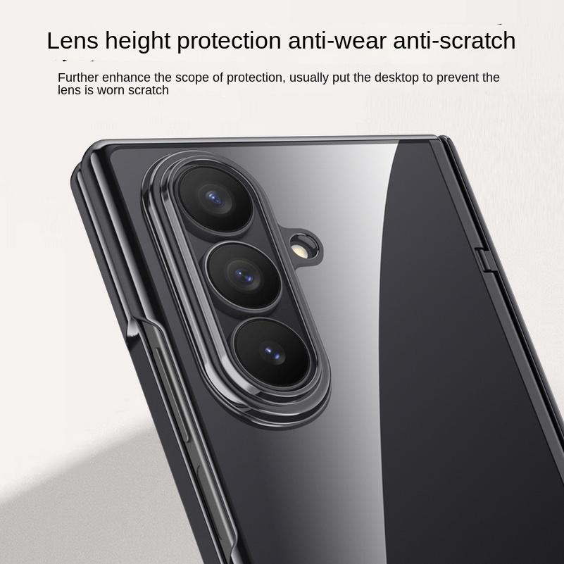 Transparent Screen Tempered Glass Protector Case For Samsung Galaxy Z Fold 7 fold7 All-inclusive Spring Hinged Cover
