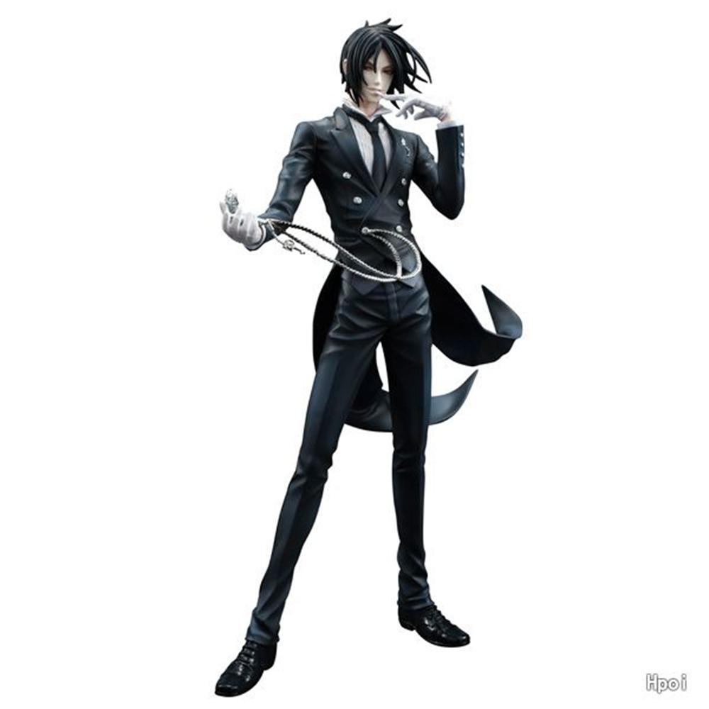 20CM Figurka Anime Black Butler Sebastian Michaelis Stojący Model Animacji Zabawki Prezenty Kolekcja Dekoracje Ozdoby PVC
