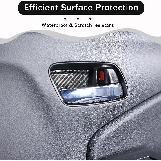 Inner Door Handle Bowl Cover Trim for Honda Pilot 2016-2022, 4PCS ABS Material Car Interior Door Bowl Frame Protector Accessories (Carbon Fiber