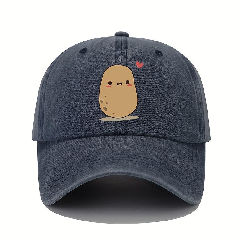 Süße Baseballkappe mit Kartoffeldruck für Männer und Frauen, einfache tägliche Dekoration, geeignet für Unterhaltung und Treffen