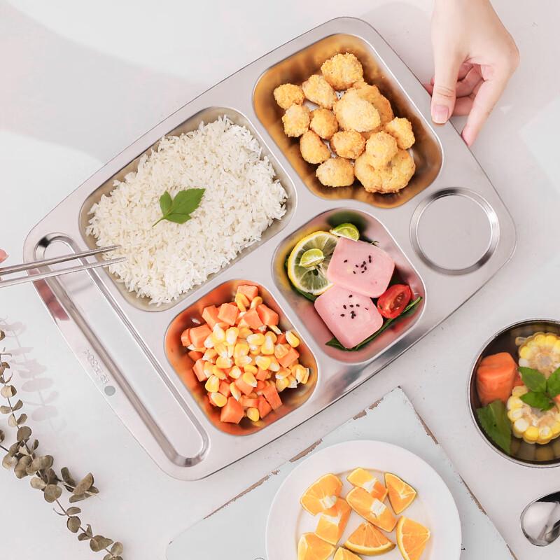 304 Stainless Steel Compartmented Canteen Tray
