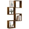Wall Shelves Cube 4 Pcs. Smoked Oak 30X15X30 Cm