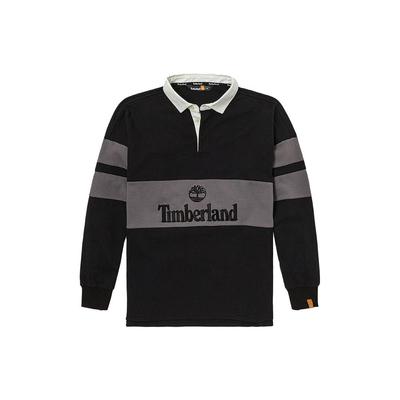 Outdoor Remix Special Series Letter Logo Color Block Long Sleeve Polo Shirt Unisex Tops Black A5UTF-001