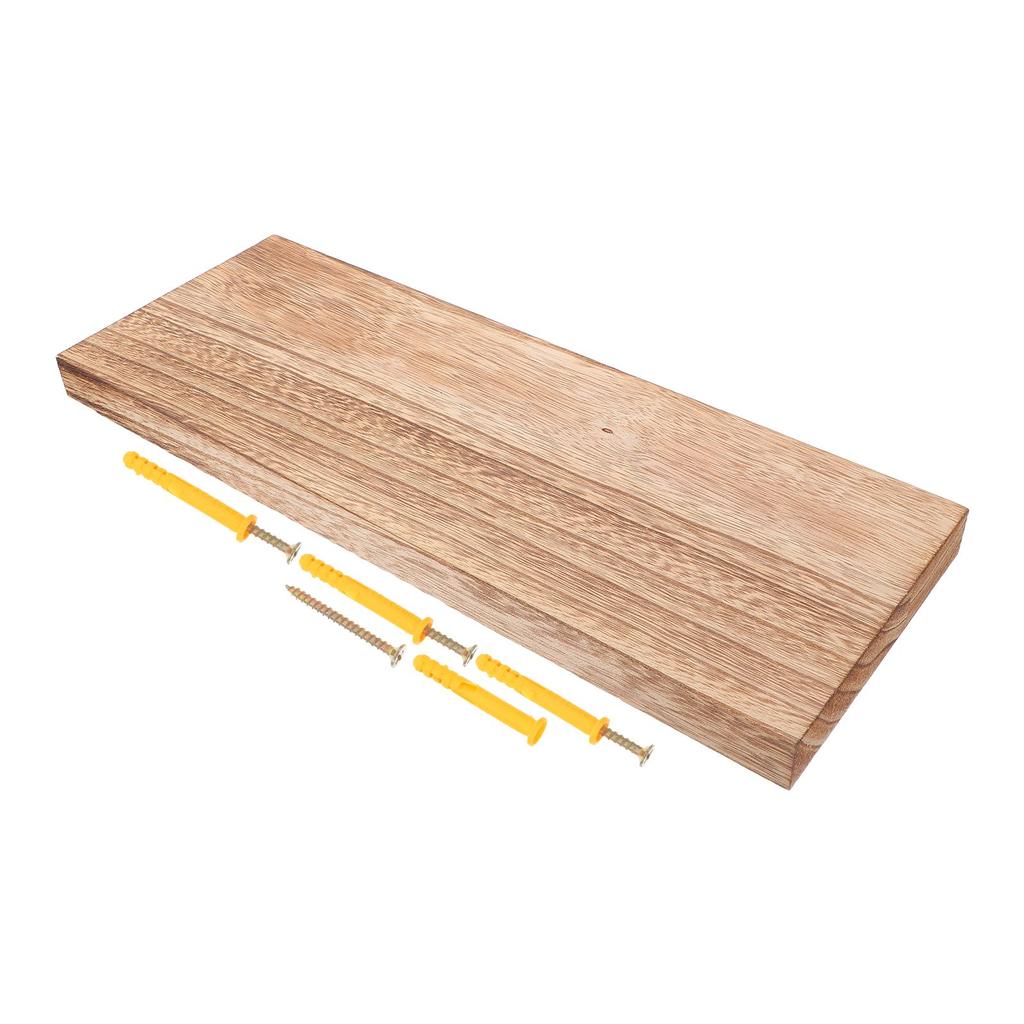 Floating Wall Shelf Modern Wood Bathroom Storage Shelves Spacesaving Sturdy Rustic Bedroom Nursery Solid MountBracket Hardware