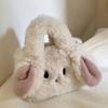 Winter Cartoon Plush Cute Rabbit Handbag for Girls, A Niche Single-shoulder Crossbody Fur Bag for Young Girls