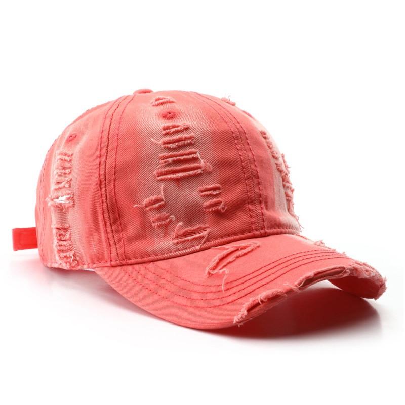 Women Outdoor Travel Baseball Cap Vintage Unisex Male Sports Hat Ripped Distressed Snapback Hat Adjustable Trucker Caps Tl001