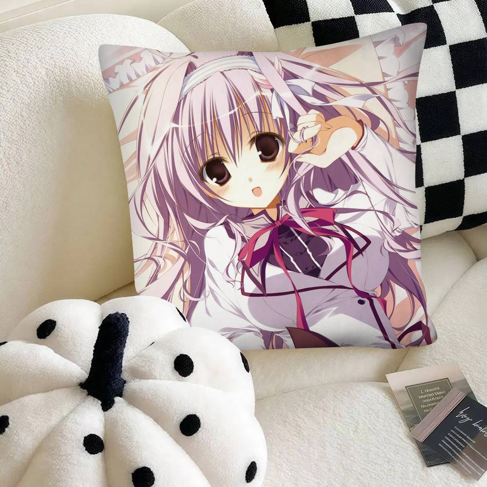 

Amaha Miu LOVE Game Mashiroiro Symphony Anime Cute Pillow Case Square Pillow Bedroom Sofa Leisure Cushion Car Home Decoration 16x16Inch