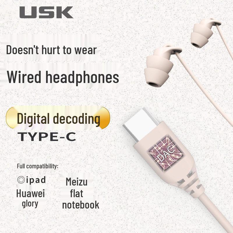 ASMR Sleep Aid Noise-Cancelling Wired Earbuds for Apple, Huawei, iPhone 15/16, Type-C