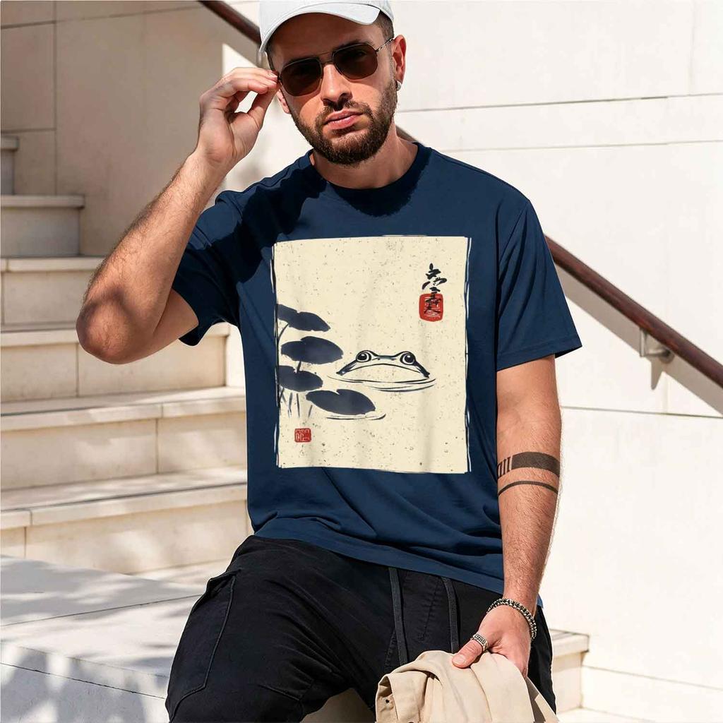 Japanese Ink Funny Vintage Graph Ukiyoe Tshirt Summer Shortsved Breathable Sweatwking Versatile Fashion Tshirt For Bato