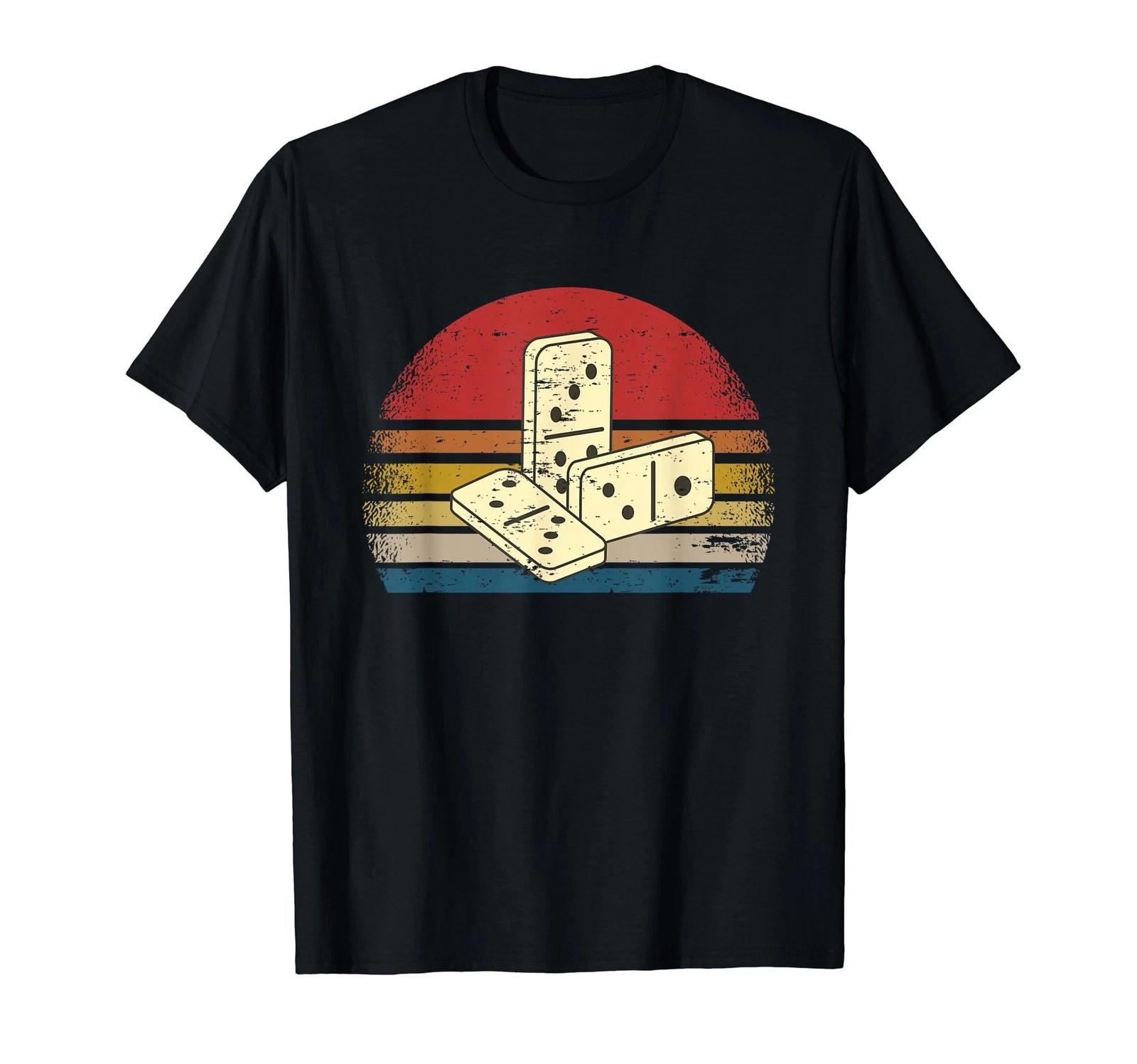 Retro Domino Player Domino Game Board Game T-Shirt_ 3XL